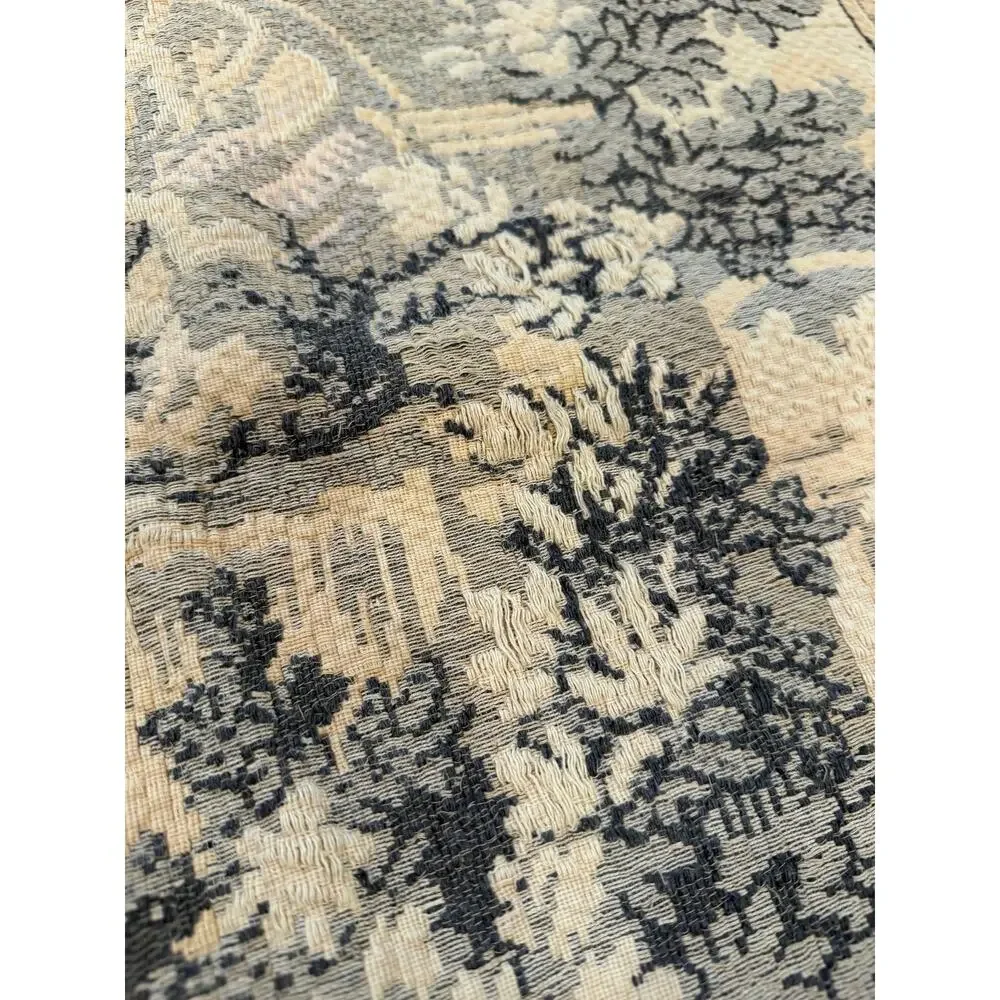 Large French/Belgian Jacquard Woven Pastoral Wall Tapestry 66” x 49”